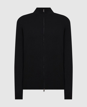 Cashmere&Whiskey Black cashmere cardigan MU8671312341R3XL