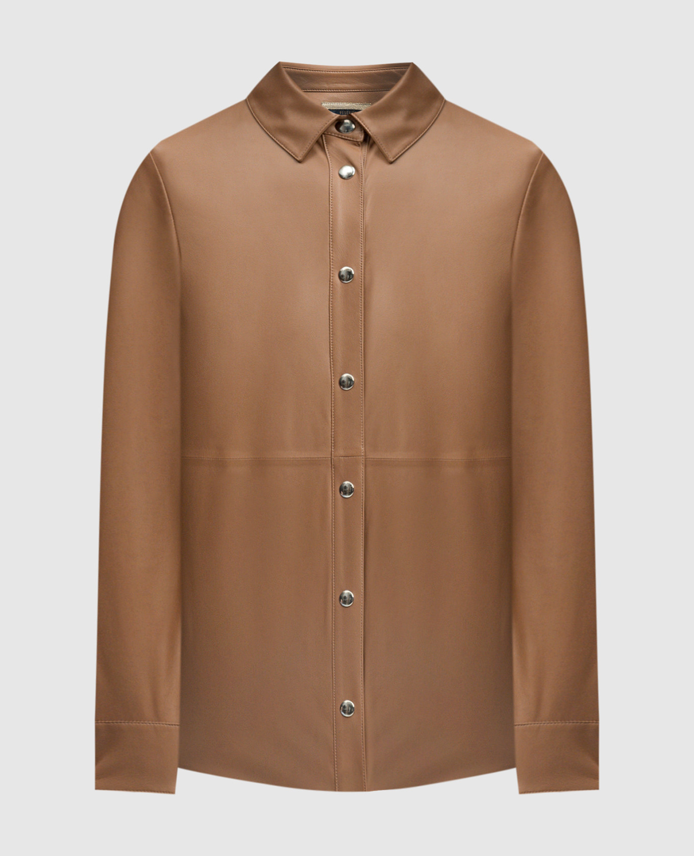 

Brown leather jacket Peserico, Коричневый