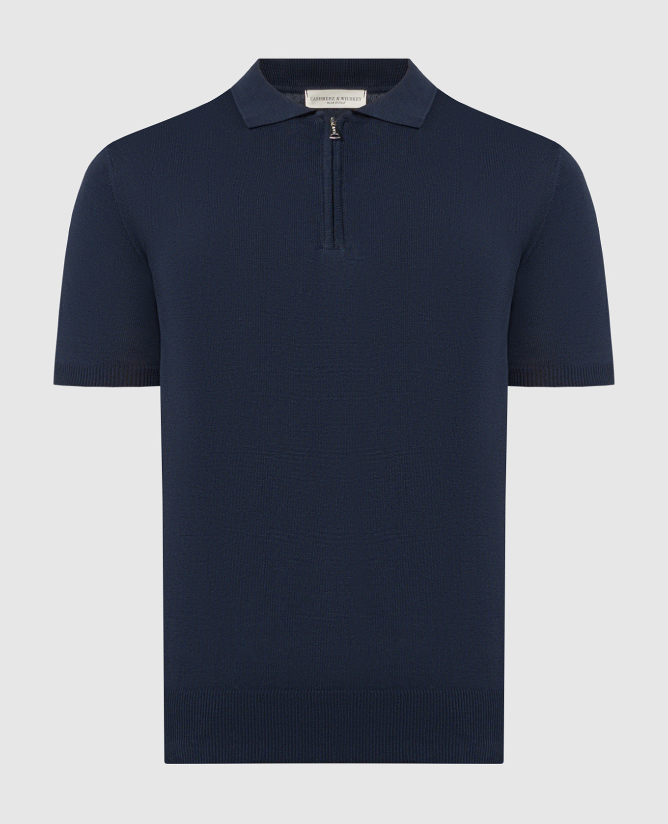 

Blue straight cut polo Cashmere&Whiskey