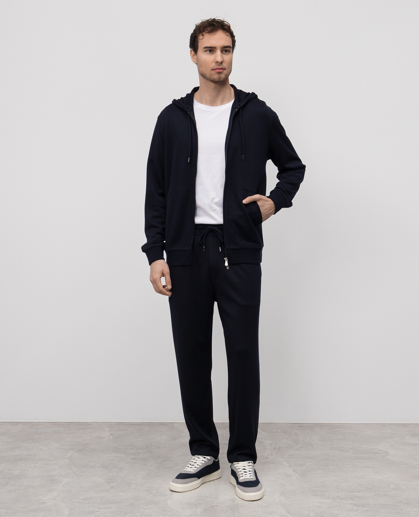 Blue cashmere and silk sports jacket Brunello Cucinelli 2