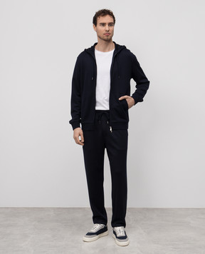 Brunello Cucinelli Blue cashmere and silk sports jacket MM8359069G