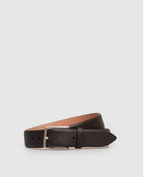 MooRER Linton brown leather belt LINTONPM1