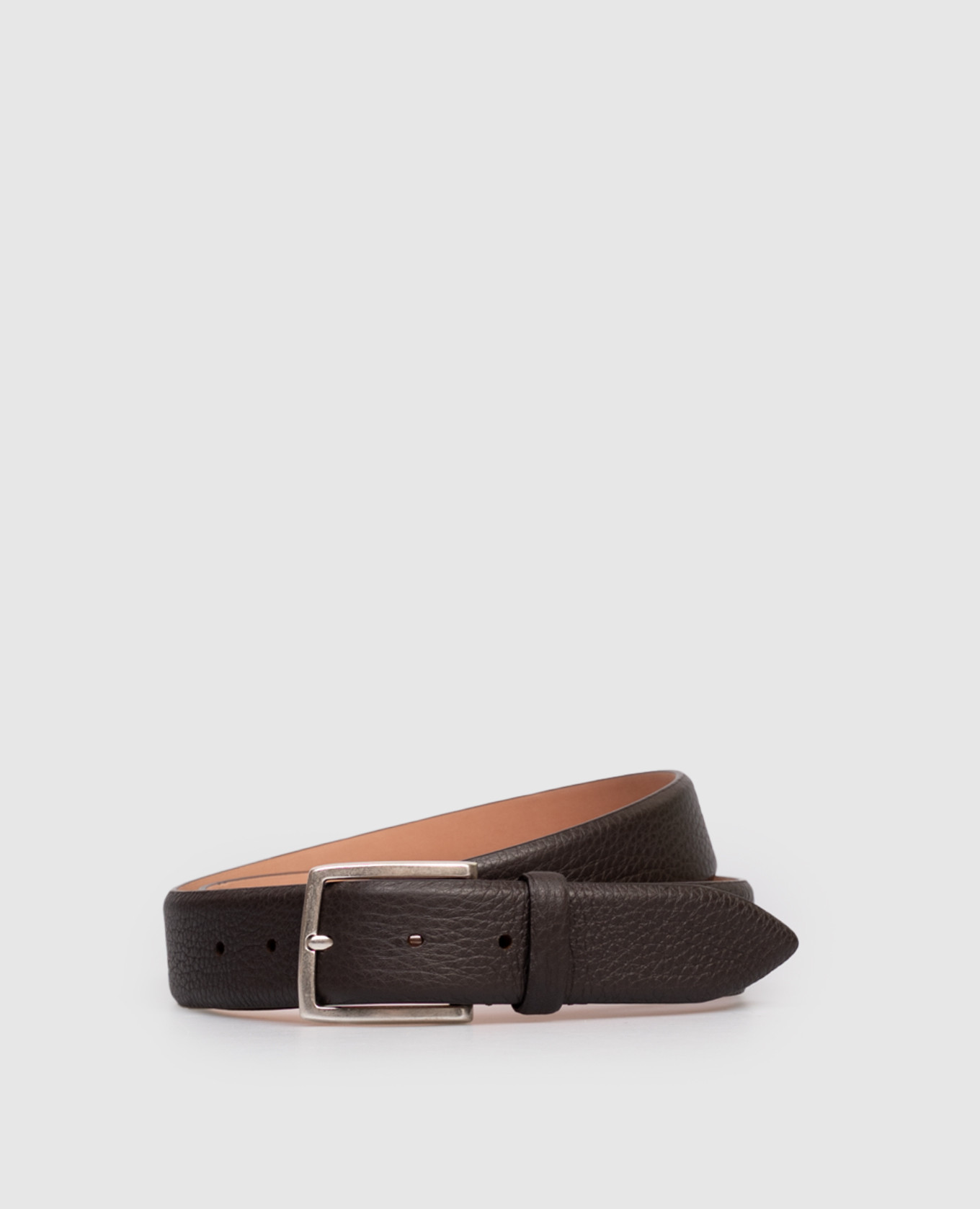 

Linton brown leather belt MooRER