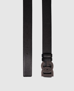 Dolce&Gabbana Black leather belt with logo BC4943AG651