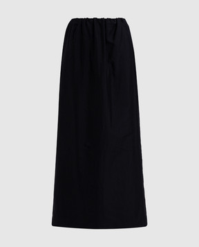 The Row Saul black skirt with silk 9045W3838