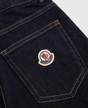 Moncler ENFANT Kids' blue jeans with logo patch K29542A000035974Q