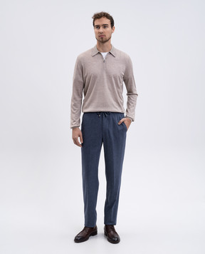 Enrico Mandelli Blue wool pants GYMP014442