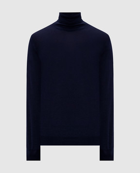 Brunello Cucinelli Blue wool and cashmere turtleneck M2400103