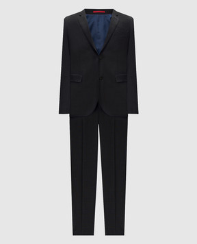 Florentino Gray suit made of wool in a woven pattern 900852990922