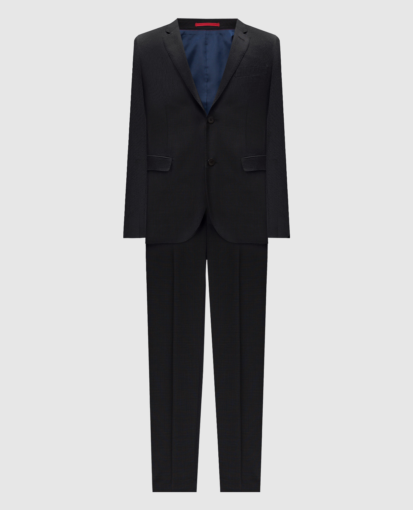 Gray suit made of wool in a woven pattern florentino