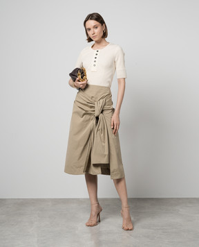Bottega Veneta Beige skirt with drapery 786369VA5Y0