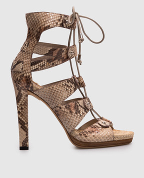 Gucci Beige python leather sandals 57871EJQ30