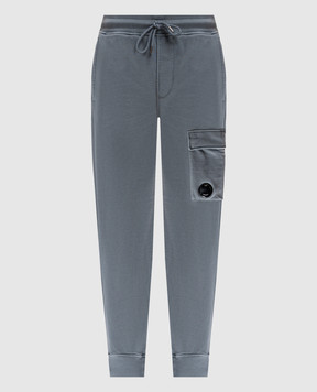 C.P. Company Grey joggers with logo patch MSP100A110044R