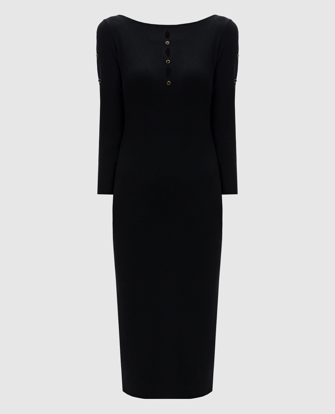 

Black midi dress with curly frills Twinset