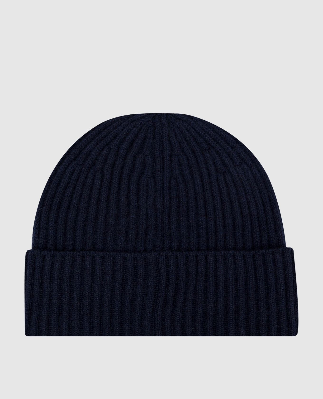 Blue ribbed cashmere hat Brunello Cucinelli