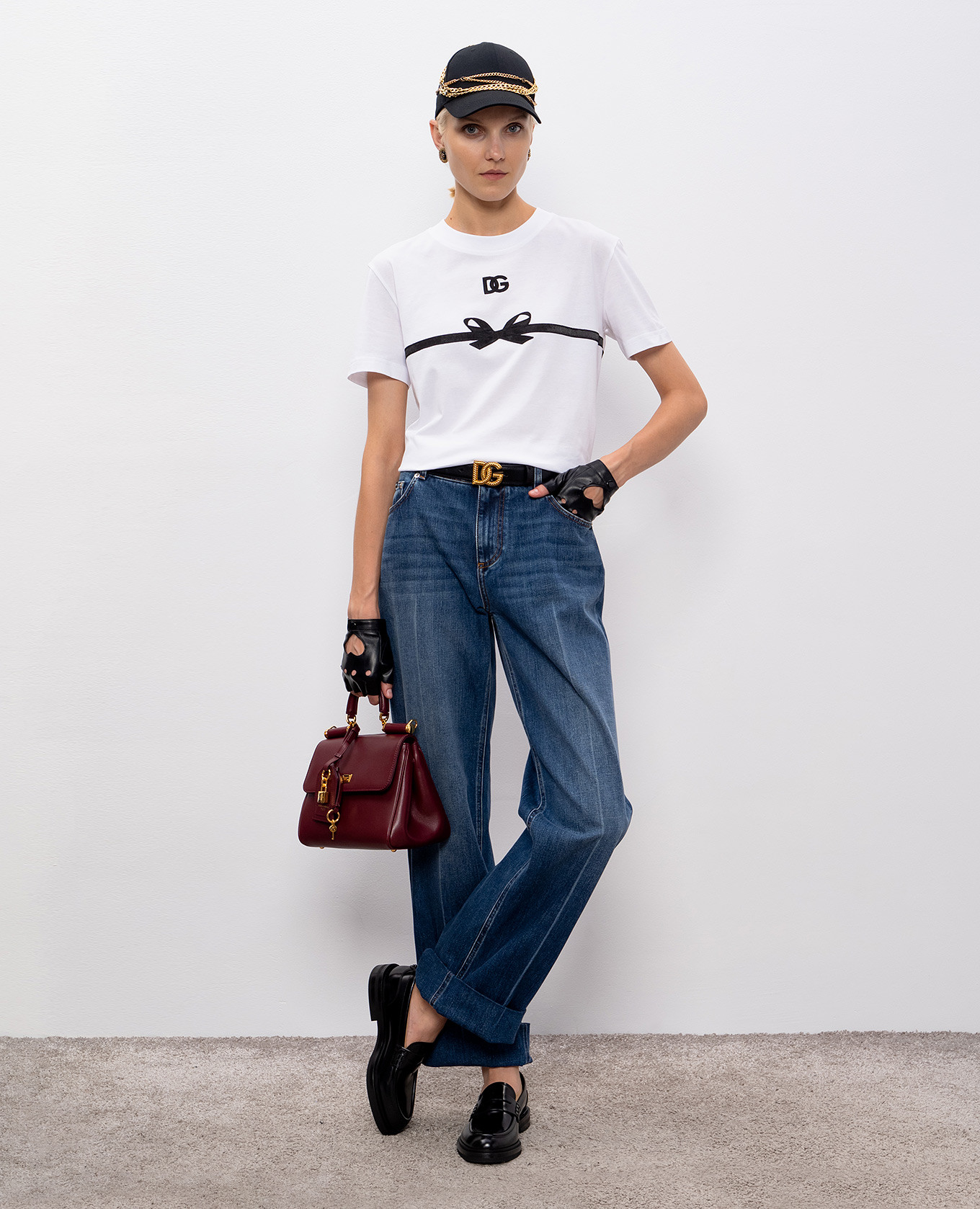 

Blue jeans with logo patch Dolce&Gabbana