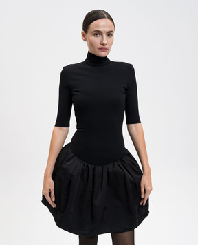 Magda Butrym Black dress with drapery DRESS08208925