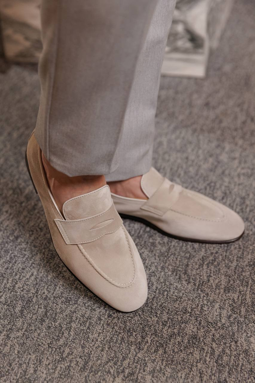 Gray suede loafers Brunello Cucinelli 7