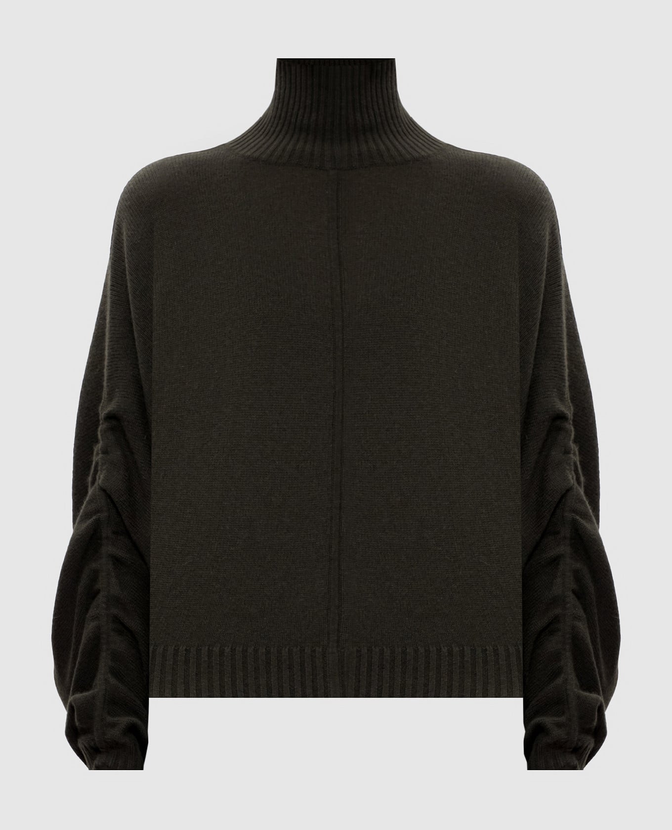 

Green wool and cashmere sweater with drape Allude