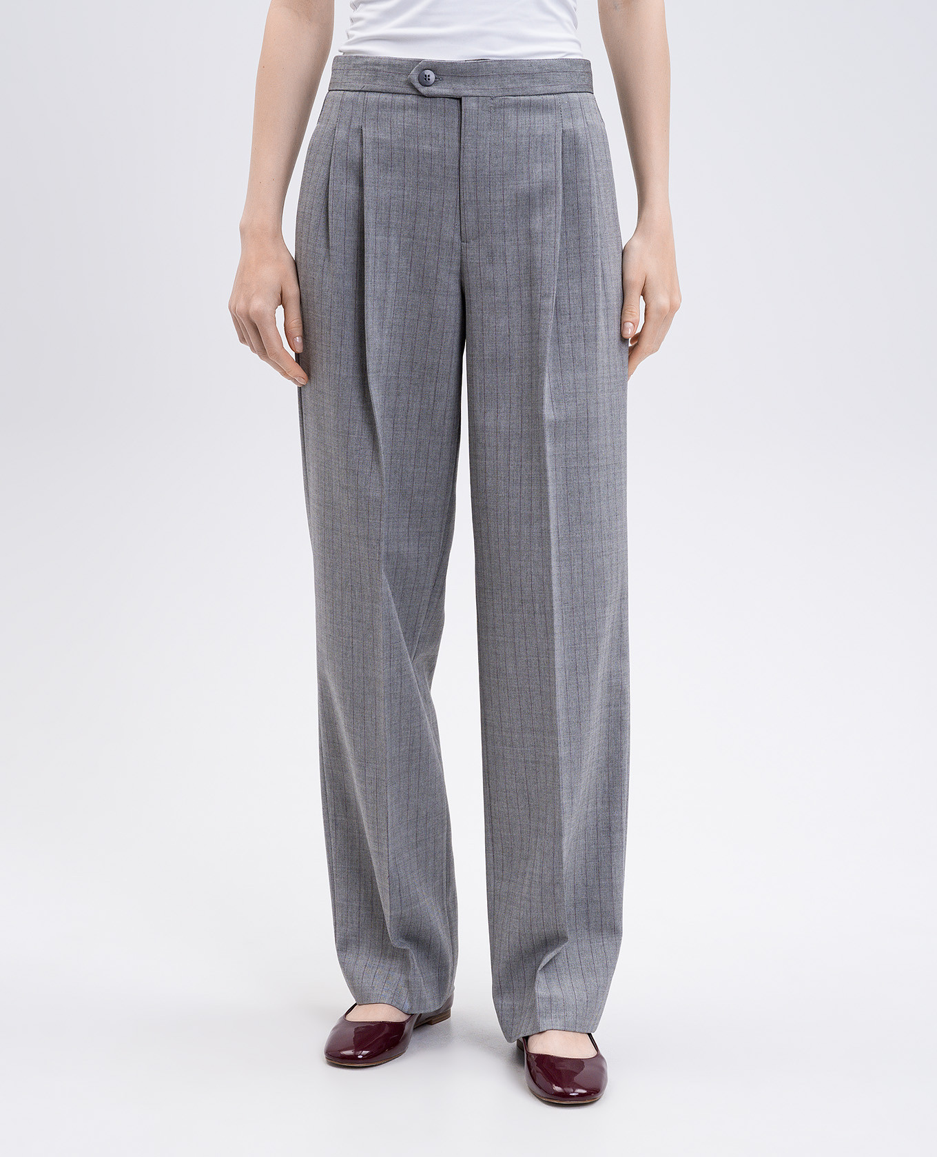 

Gray wool patterned pants Twinset, Grey