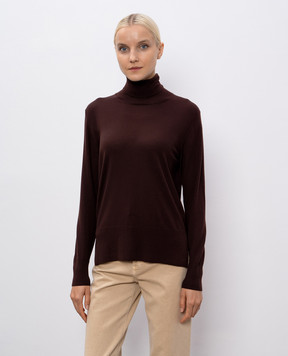 MooRER Brown wool turtleneck NATALY NATALYW18