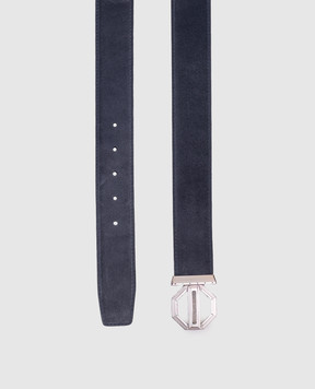 Stefano Ricci Blue suede belt with logo N381SDC554U