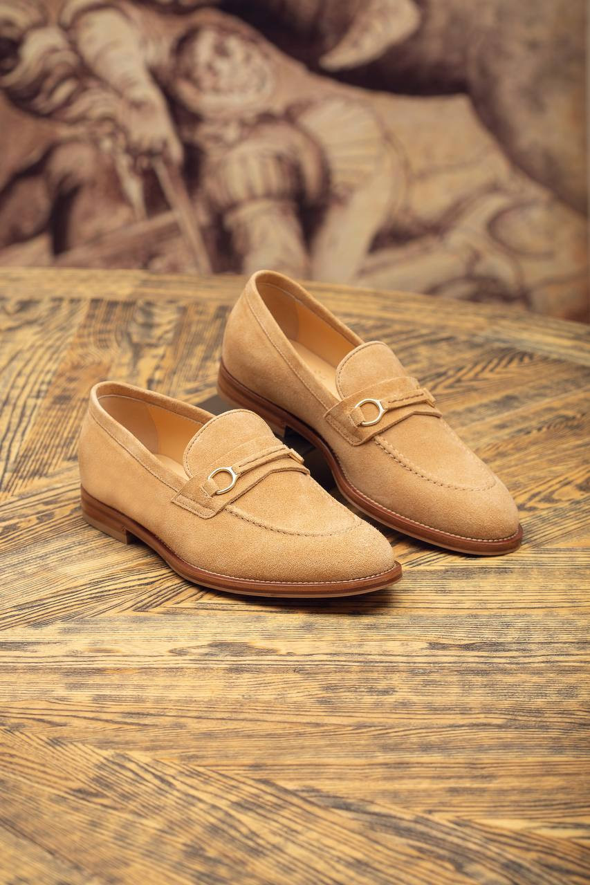 

Beige suede loafers Brunello Cucinelli