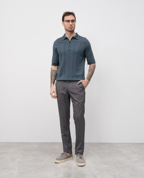 Marco Pescarolo Gray wool and silk pants CARACCIOLO5122