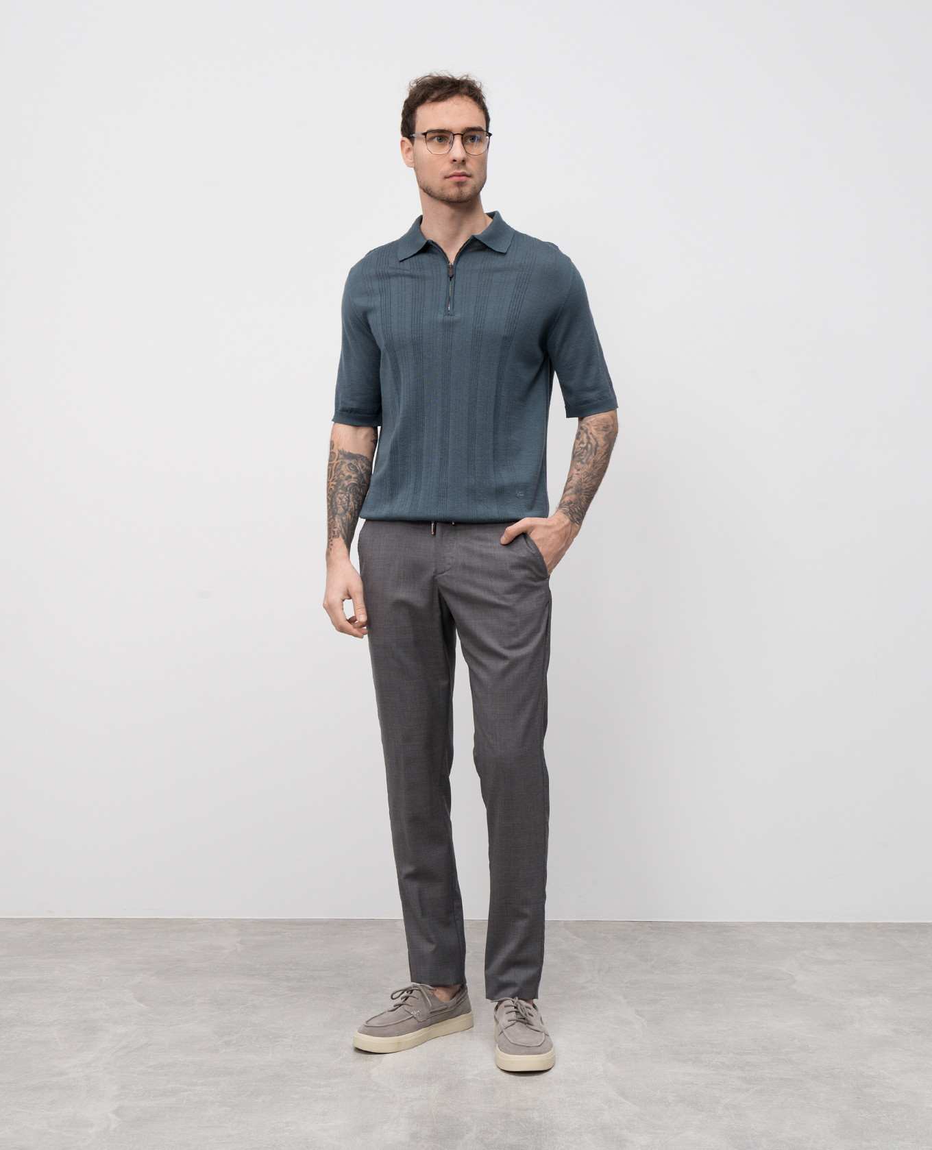 

Gray wool and silk pants Marco Pescarolo, Grey
