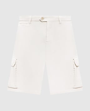 Brunello Cucinelli White cargo shorts MP52DL0510