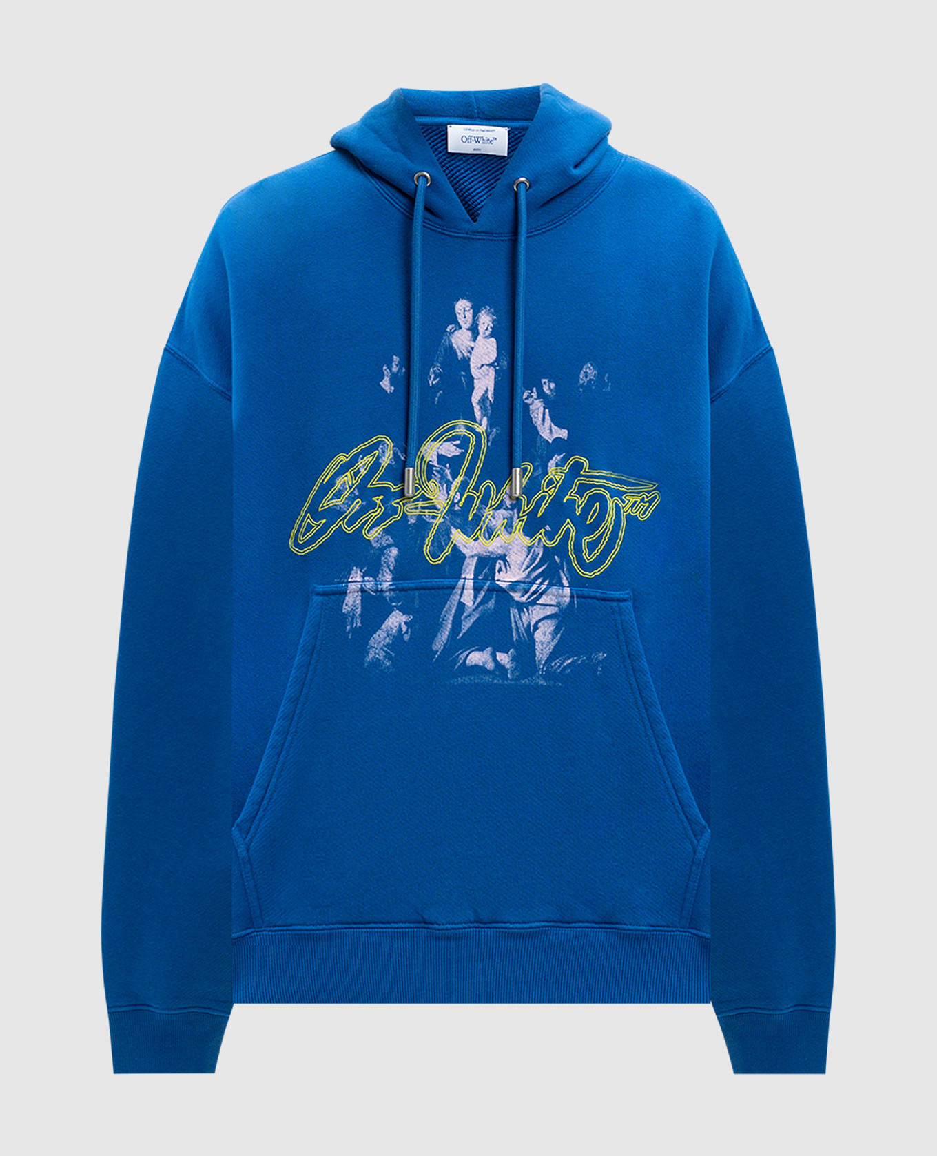 

Blue Script Mary Logo Embroidered Hoodie Off-White