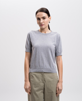 Peserico Gray top with monil chain S99811F1409173