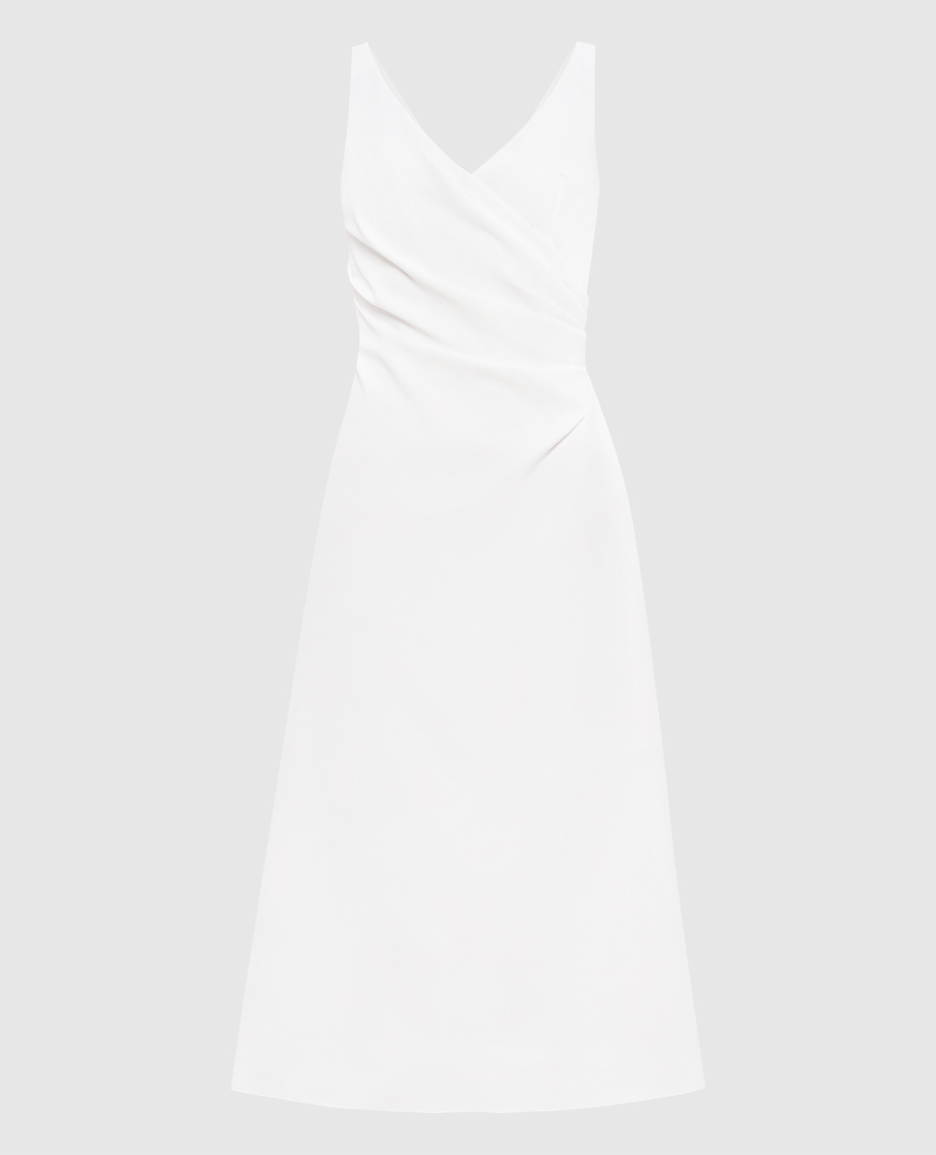 White midi dress with drapery Ermanno Scervino