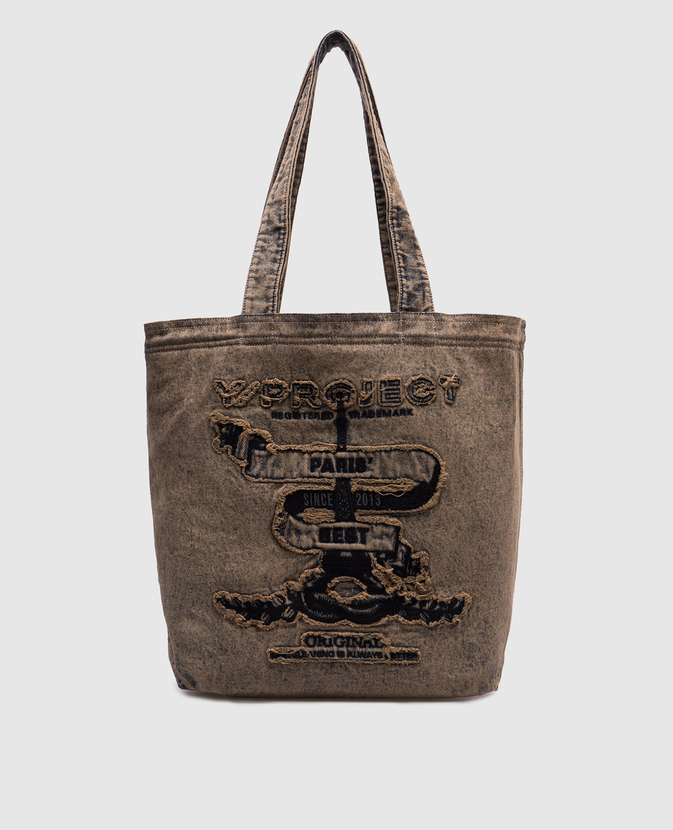 

Beige shopper with logo patch Y Project