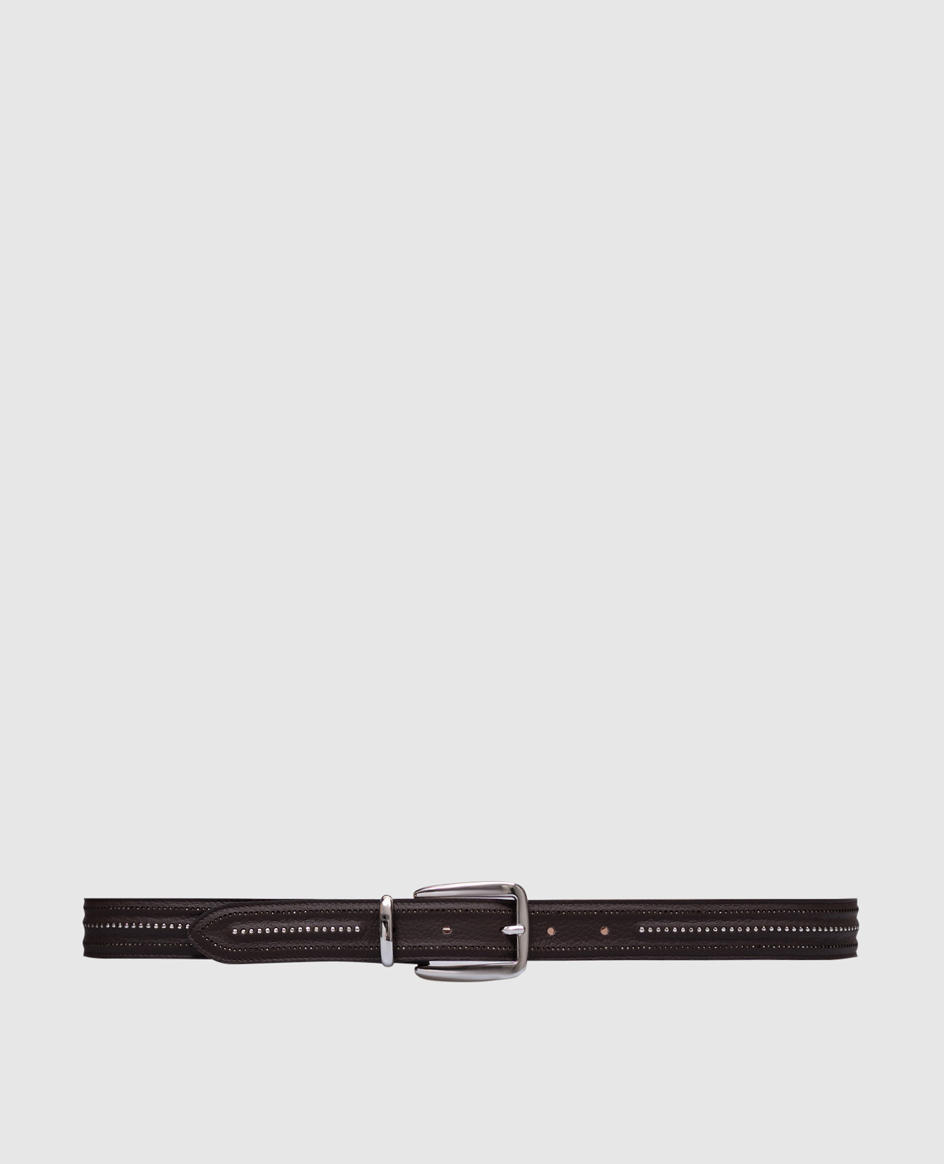 

Brown leather belt with beads Peserico