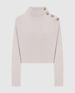 Brunello Cucinelli Gray wool, cashmere and silk sweater M16725104