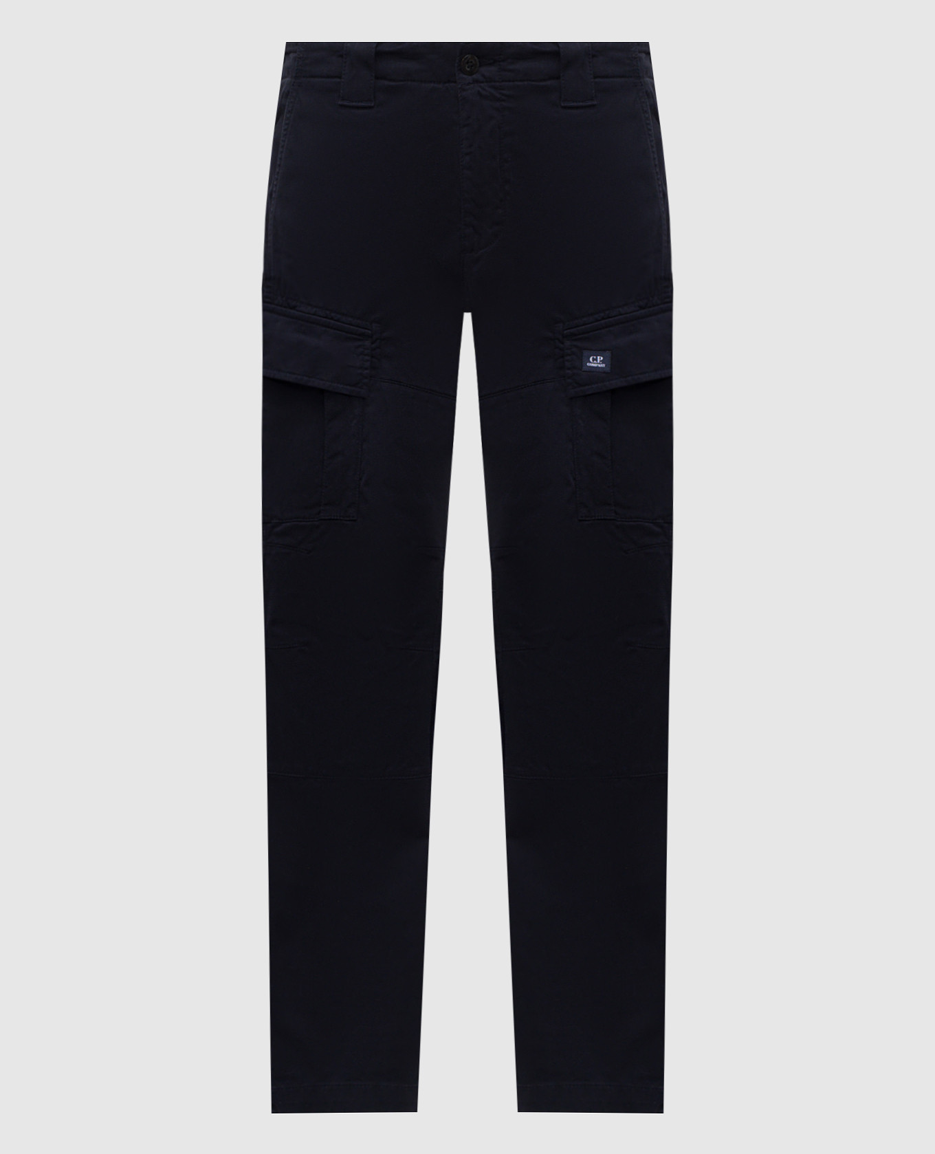 Blue cargo pants with logo patch C.P. Company