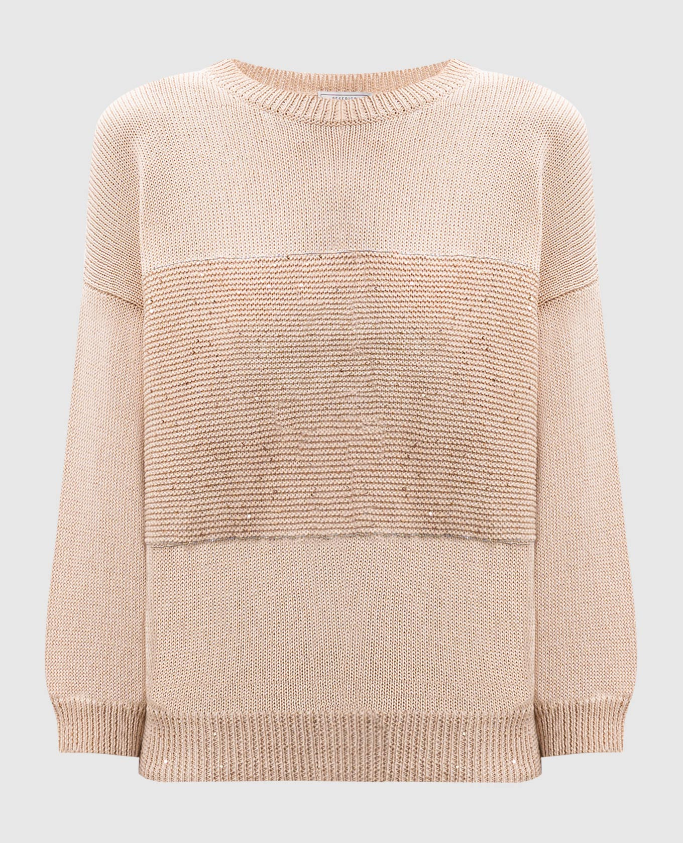 Beige wool sweater with sequins Peserico