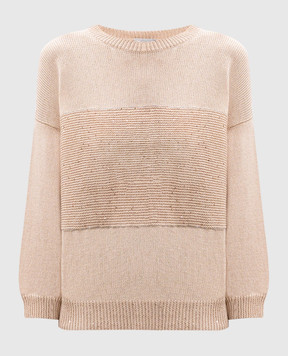 Peserico Beige wool sweater with sequins S99766F05A9109