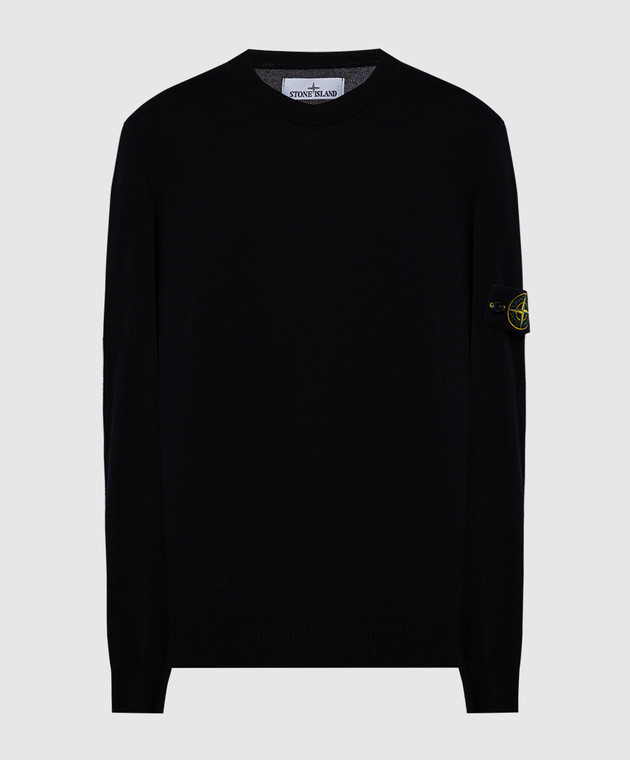 Plain black stone island jumper online