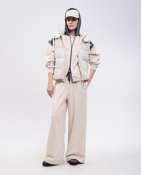 Brunello Cucinelli Beige sports jacket with monil chain MN05NVE306