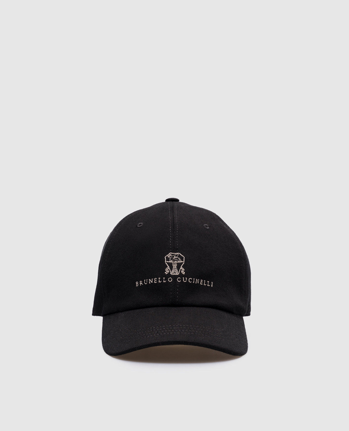 

Black cap with logo embroidery Brunello Cucinelli
