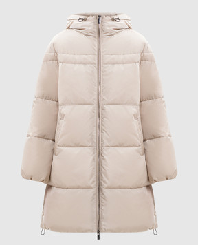Be Florence Beige down jacket with logo FB2581