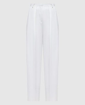 Magda Butrym White wool trousers with a high rise PANTS01104820