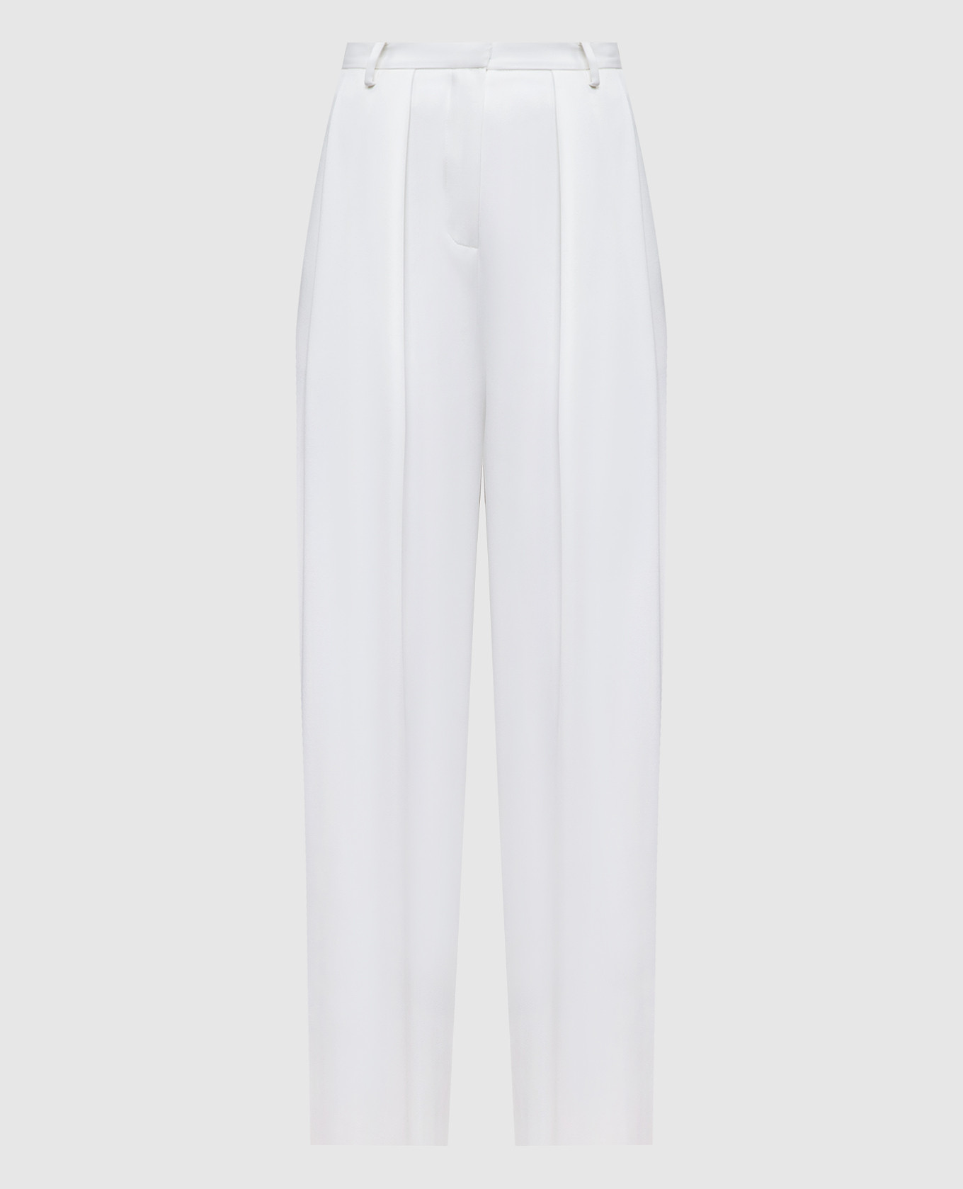 

White wool trousers with a high rise Magda Butrym