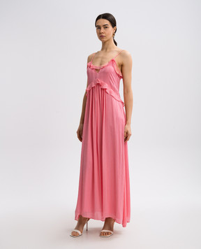 Twinset Pink midi dress with pattern 251TP2262
