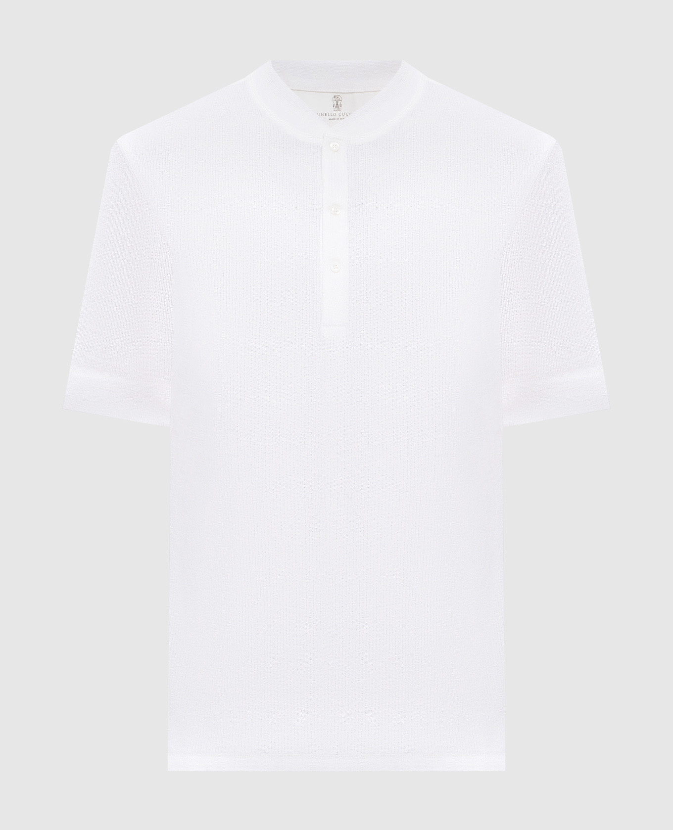 

White ribbed linen T-shirt Brunello Cucinelli