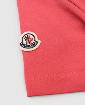 Moncler ENFANT Children's pink T-shirt with logo patch K19548C0001289AT91214