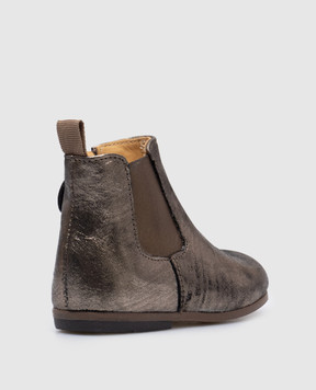 Zecchino D'oro Children's golden leather shoes N101472325
