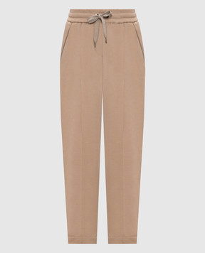 Brunello Cucinelli Beige sweatpants with monil chain MH827FB799